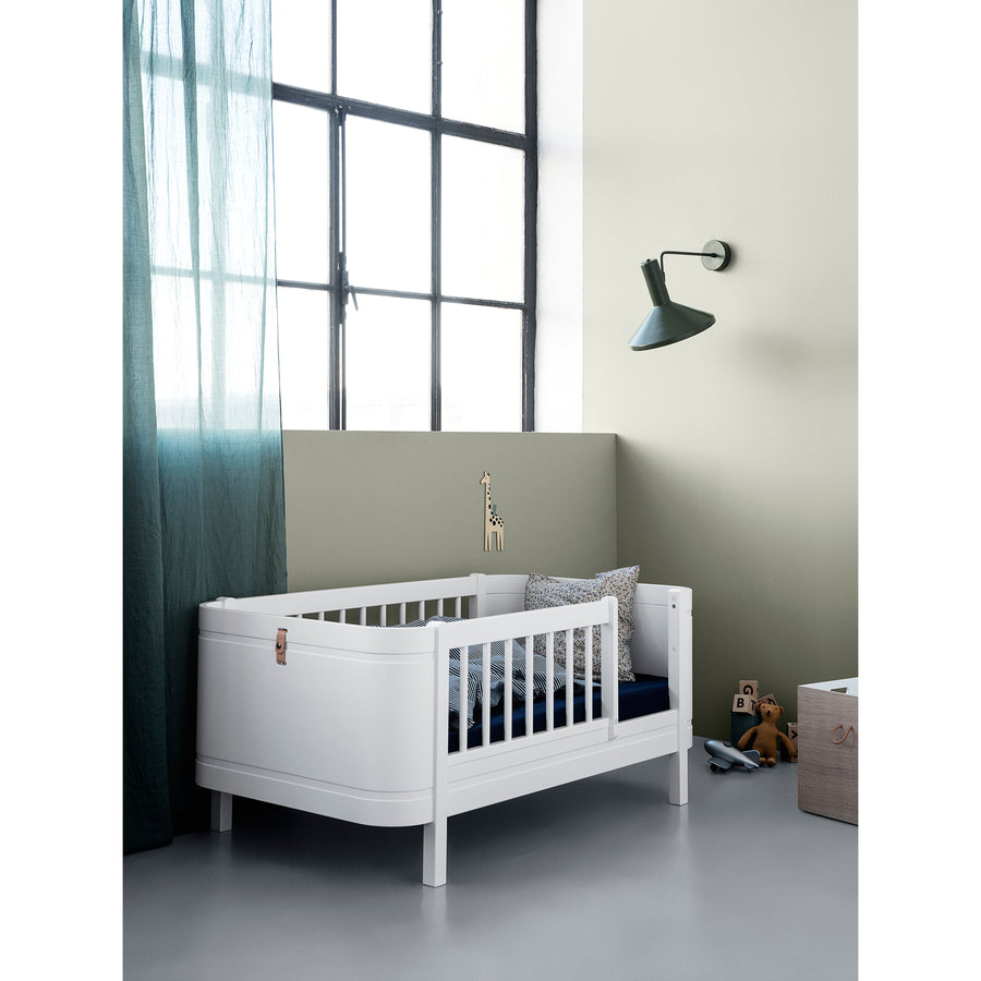 Oliver Furniture Wood Mini+ Cot Bed (With Junior Conversion Kit) - White