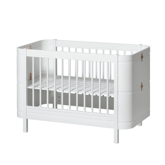 Oliver Furniture Wood Mini+ Cot Bed (With Junior Conversion Kit) - White