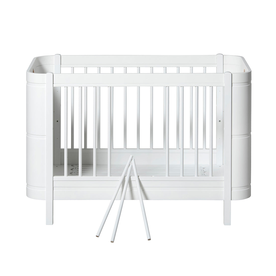 Oliver Furniture Wood Mini+ Cot Bed (With Junior Conversion Kit) - White