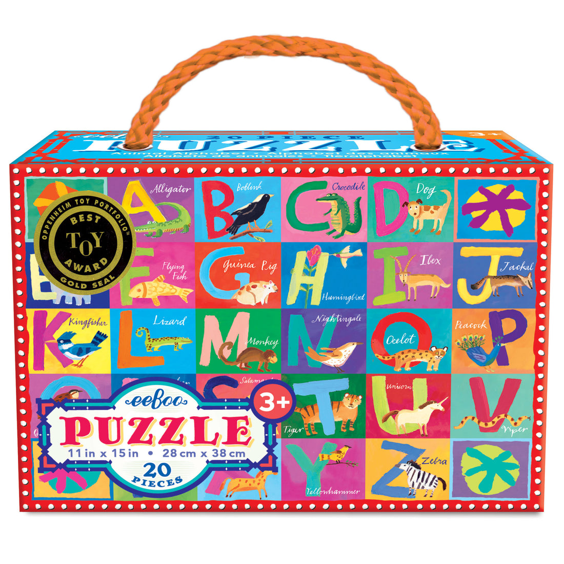 eeBoo Animal Alphabet 20 Piece Puzzle