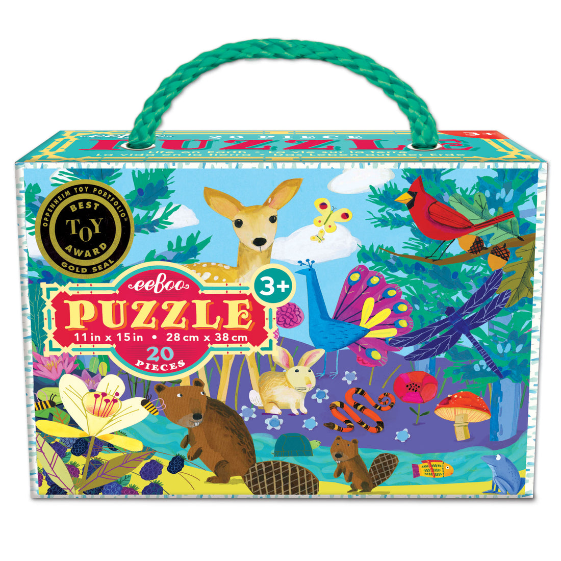 eeBoo Life on Earth 20 Piece Puzzle