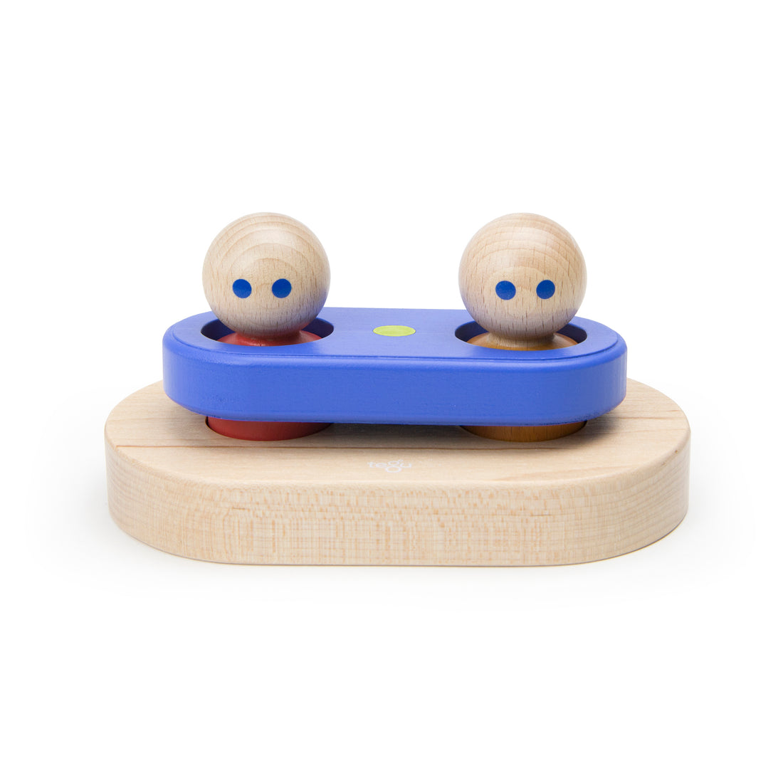 Tegu Floating Stacker Blue & Green Magnetic Wooden Blocks