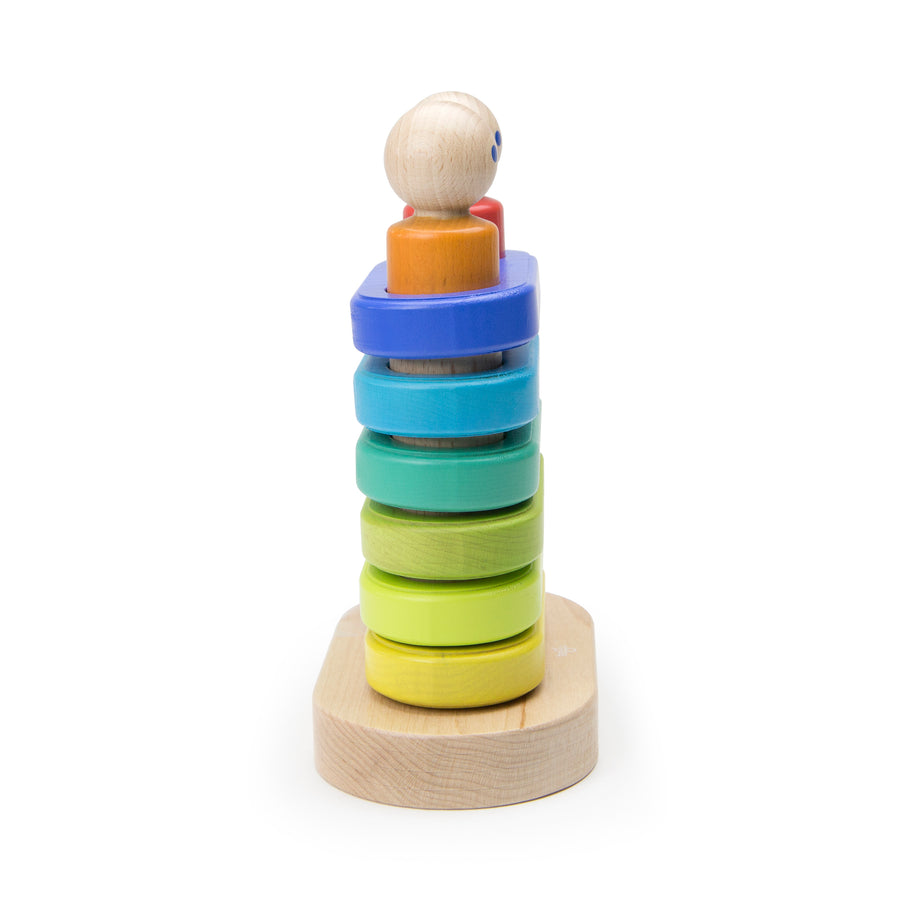 Tegu Floating Stacker Blue & Green Magnetic Wooden Blocks