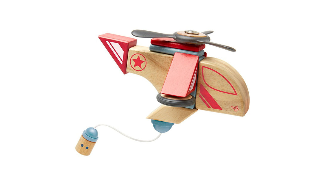 Tegu Stunt Team Skyhook Magnetic Wooden Block