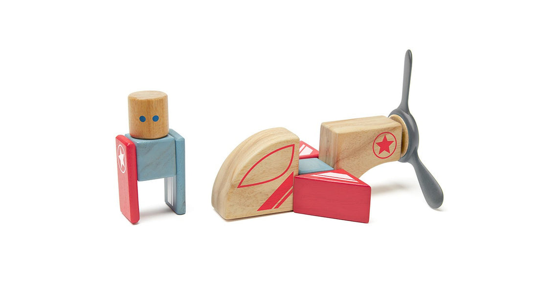 Tegu Stunt Team Skyhook Magnetic Wooden Block