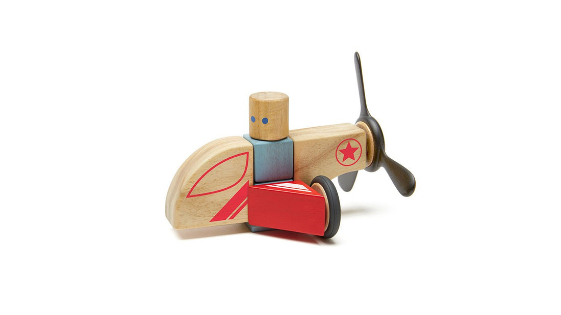 Tegu Stunt Team Skyhook Magnetic Wooden Block