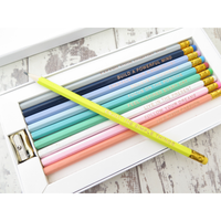 The Happiness Planner Set of 10 Inspirational Pencils Gold