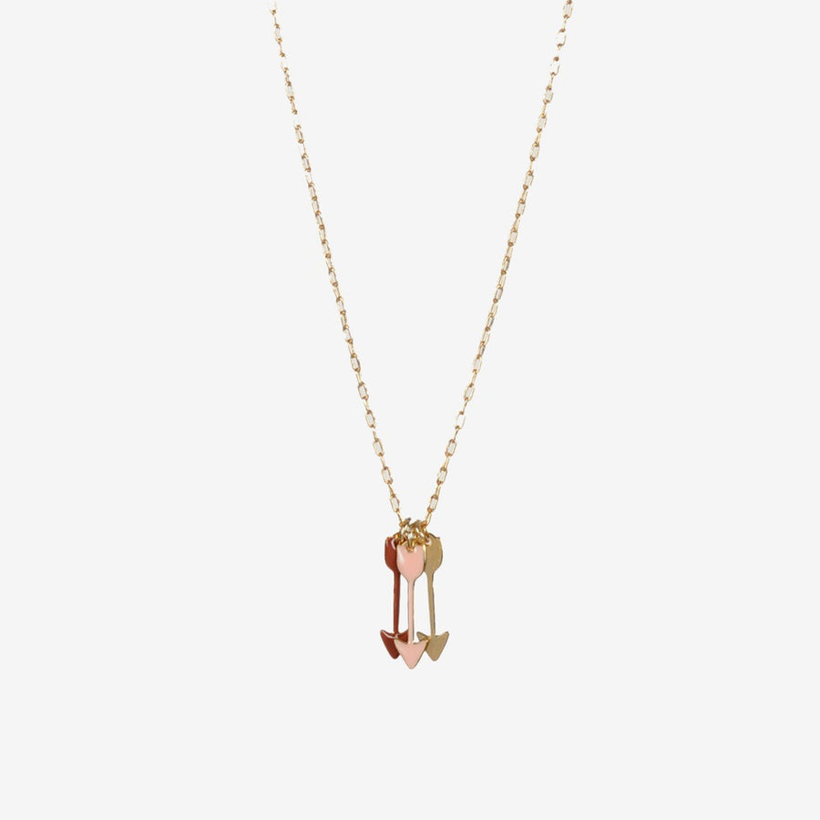 Titlee Arrow Necklace - Peach/Caramel