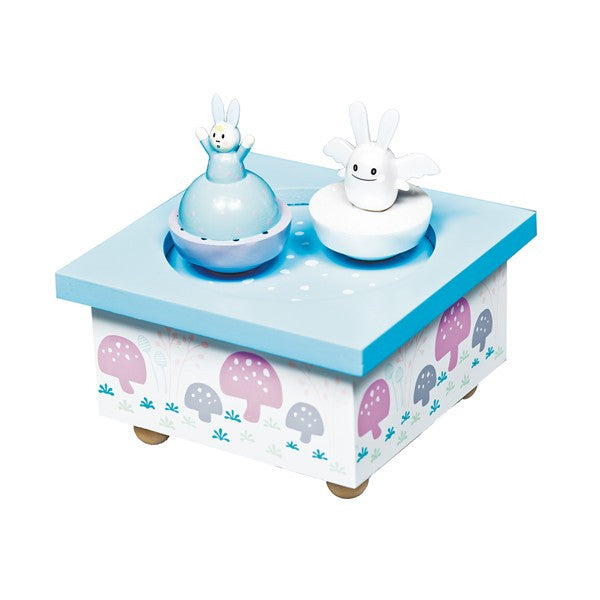 Trousselier Angel Bunny Musical Wooden Box - Blue