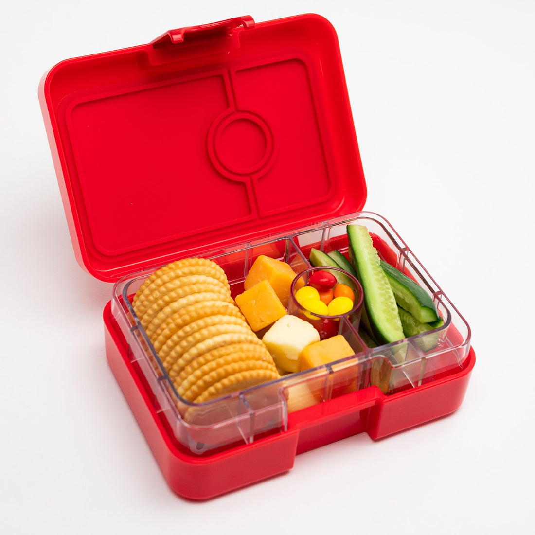 Yumbox Mini Snack Wow Red 3 Compartment Lunch Box