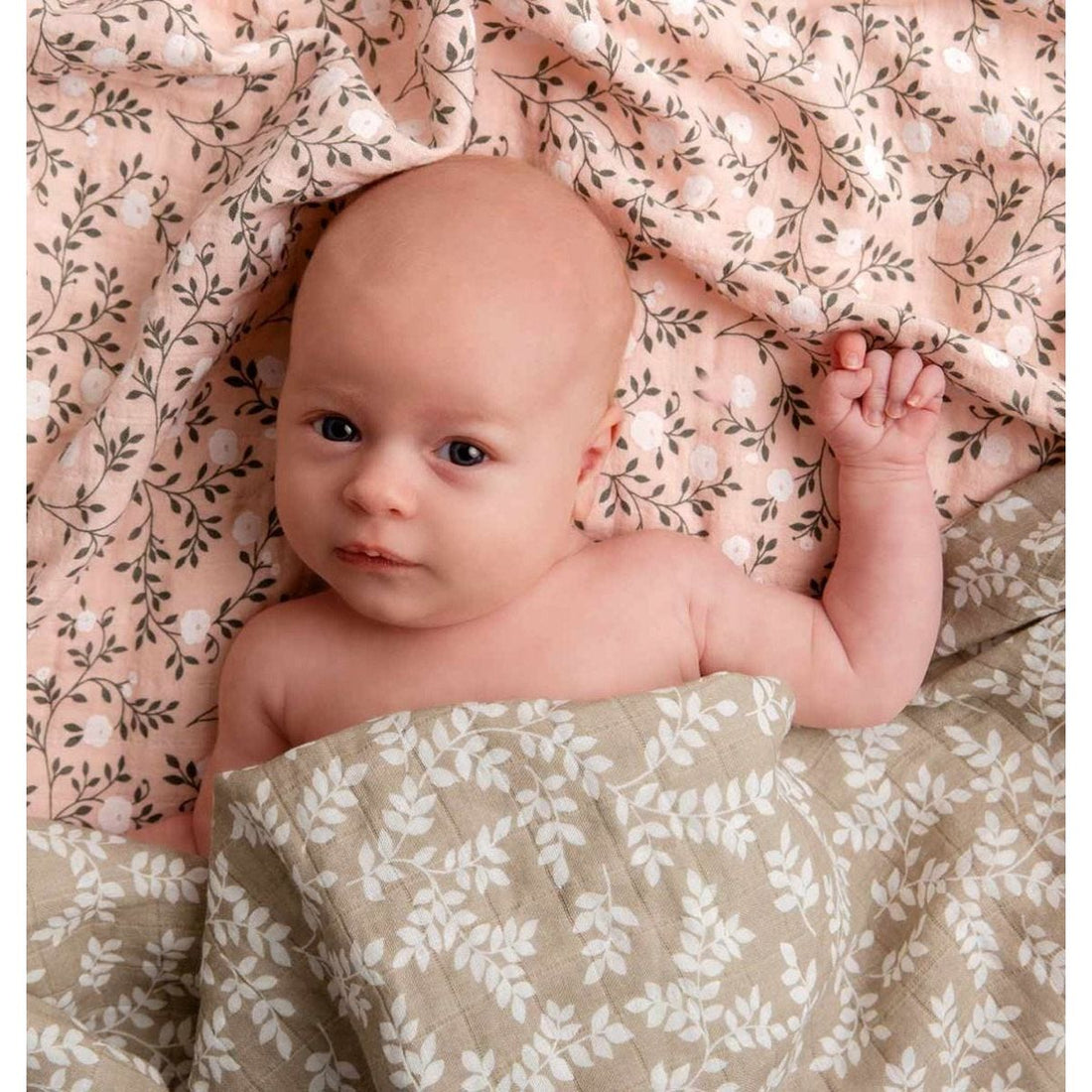 a-little-lovely-company-muslin-cloth-set-of-2-leaves-taupe-baby-nursery-allc-mulebr03-00009