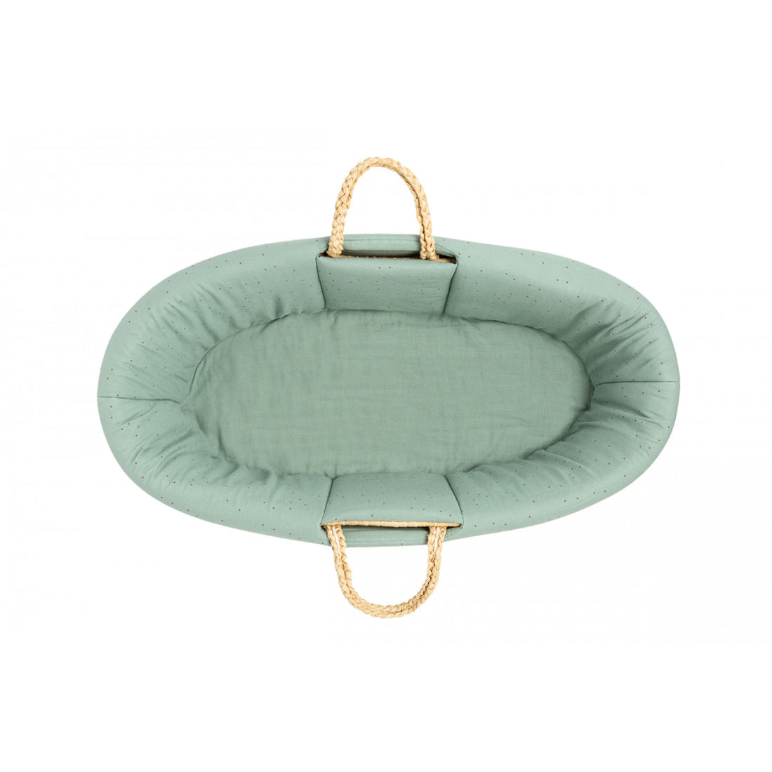 nobodinoz Padded Baby Moses Cover Toffee Sweet Dots / Eden Green