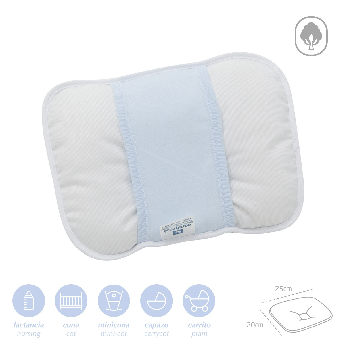 Cambrass Arm Pillow Liso E Blue