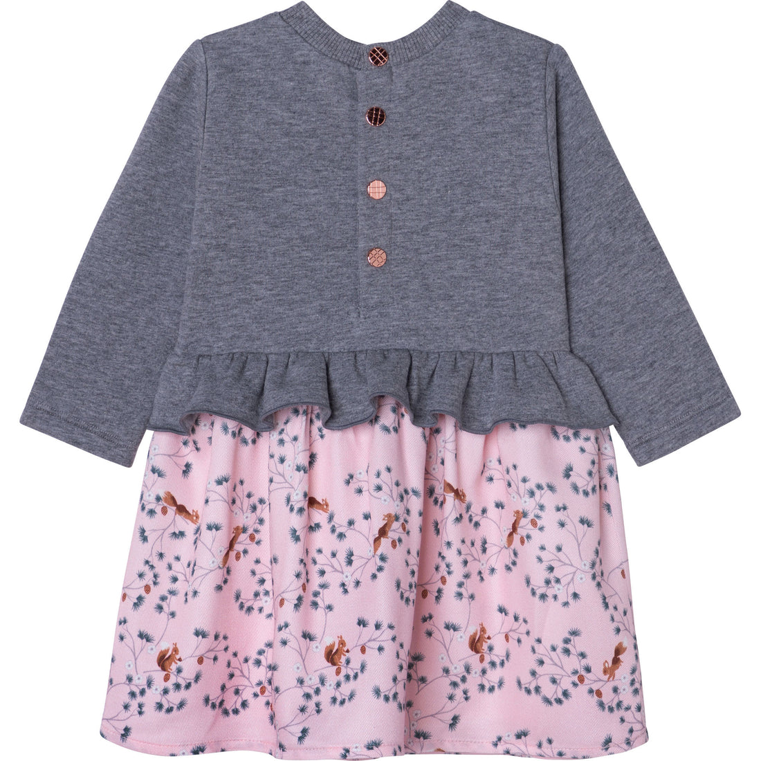 Carrément Beau Dress Winter Grey Marl Pink