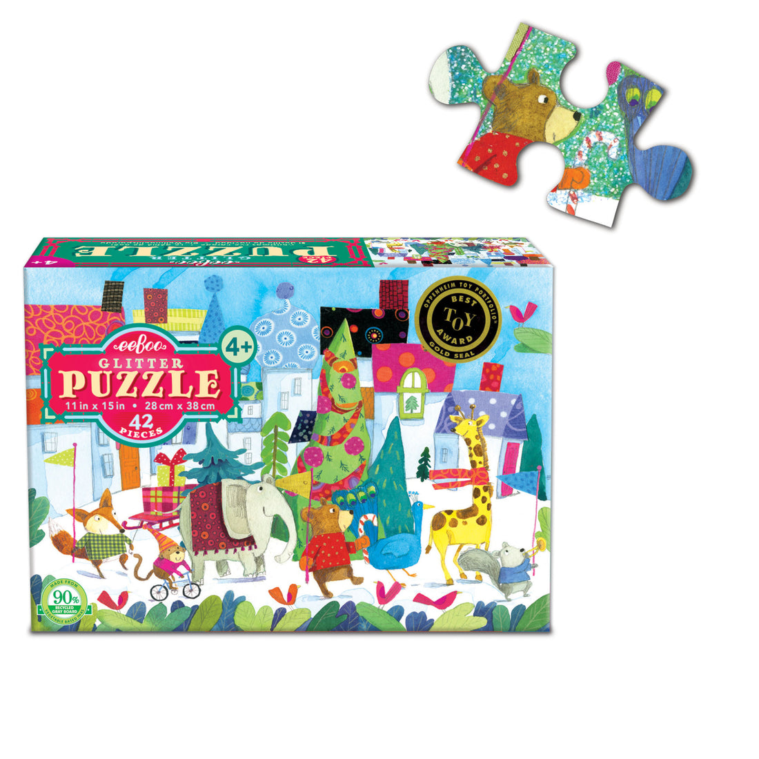 eeBoo Christmas Parade 42 Piece Puzzle