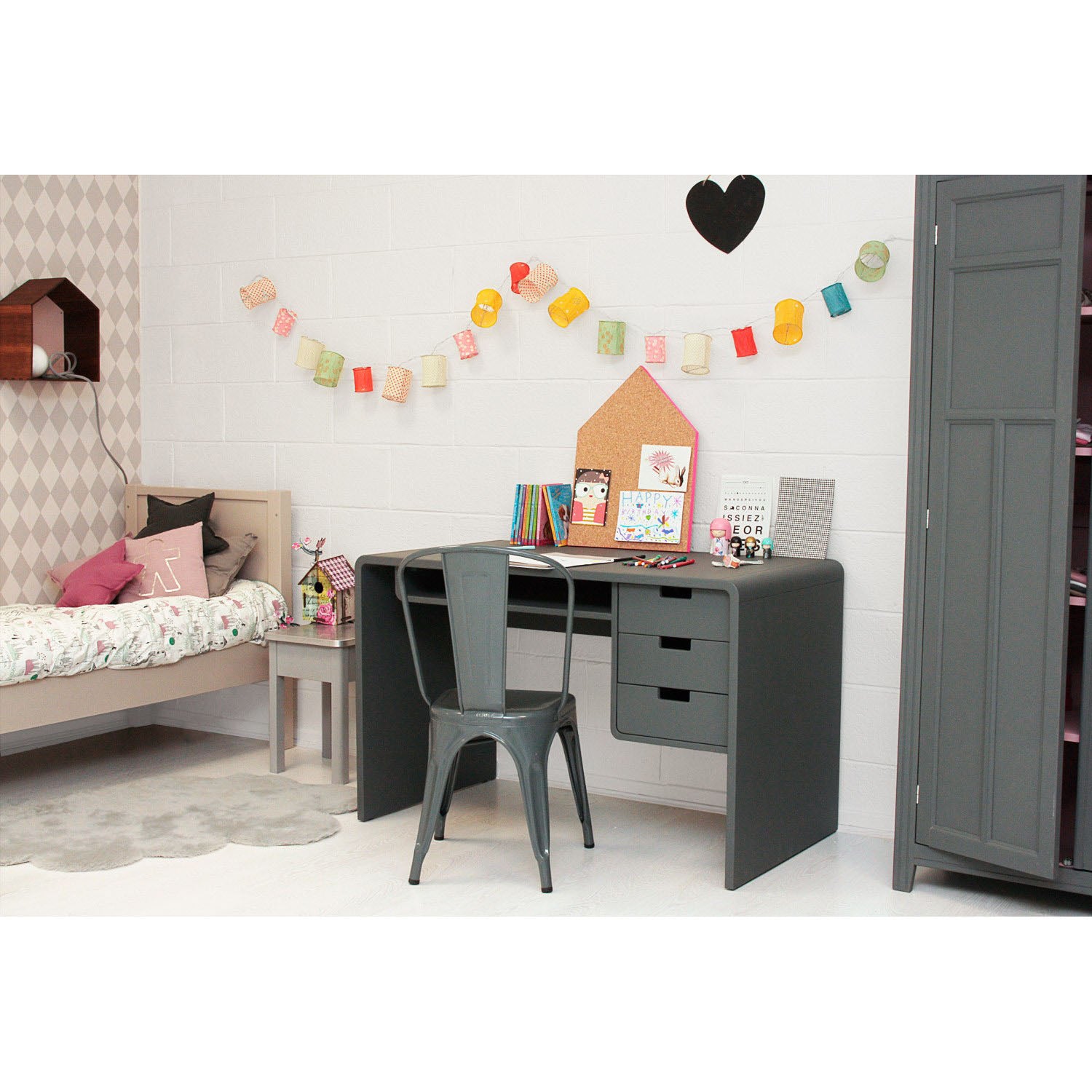 Laurette Bureau L65 Desk Mouse Grey (Pre-Order; Est. Delivery in 3-4 Months)