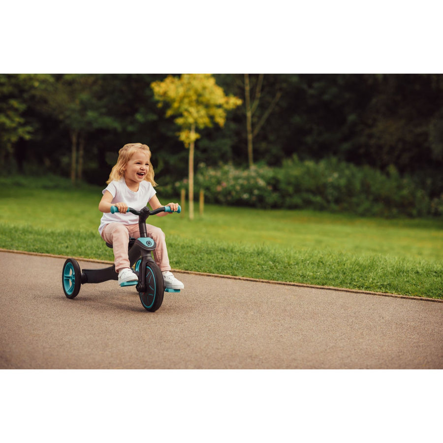 Globber Explorer Trike 4 In 1 - Teal (With Headrest) (10m - 5y)