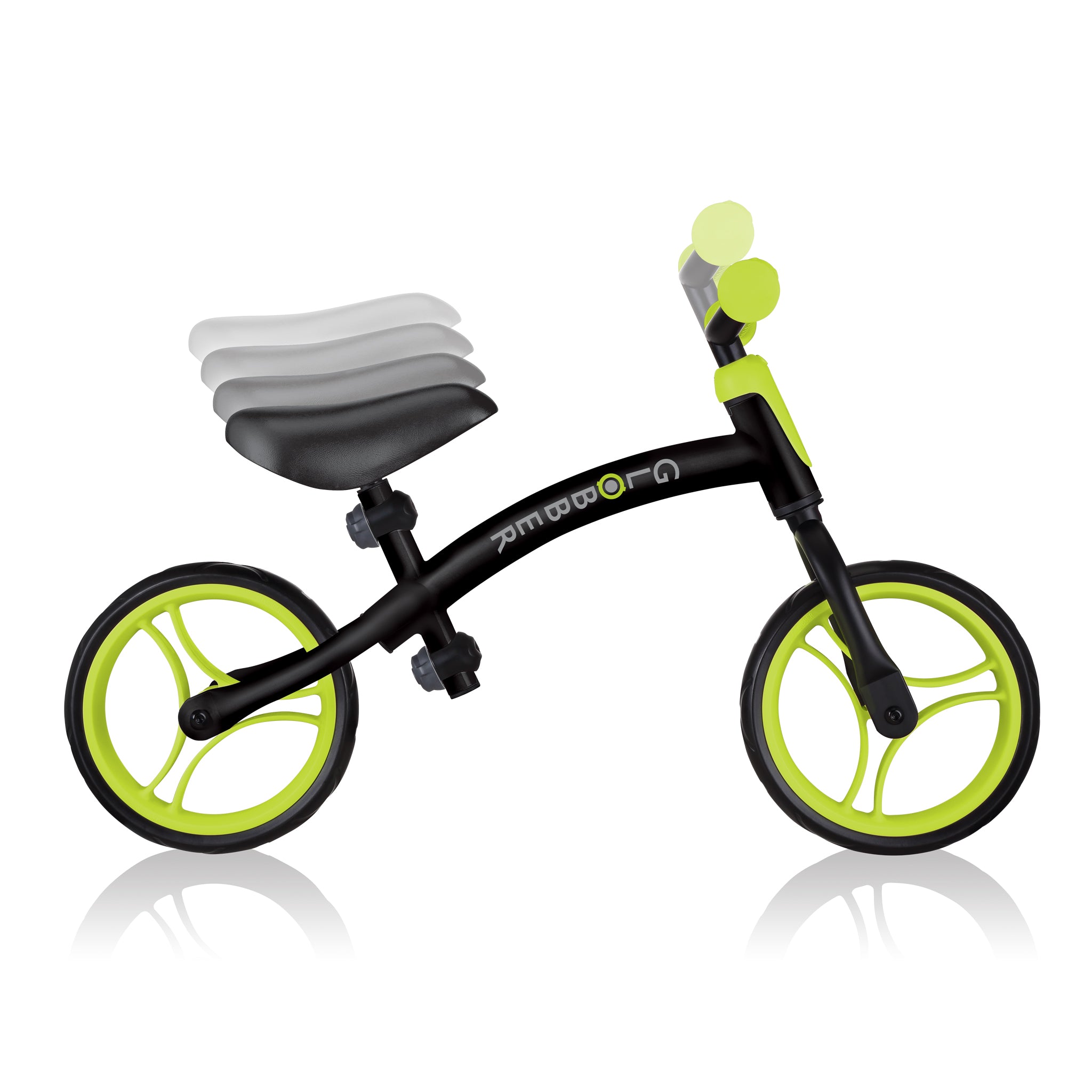 Globber Go Bike Balance Bike - Black / Lime Green (2 - 5Y) (Online Exclusive)