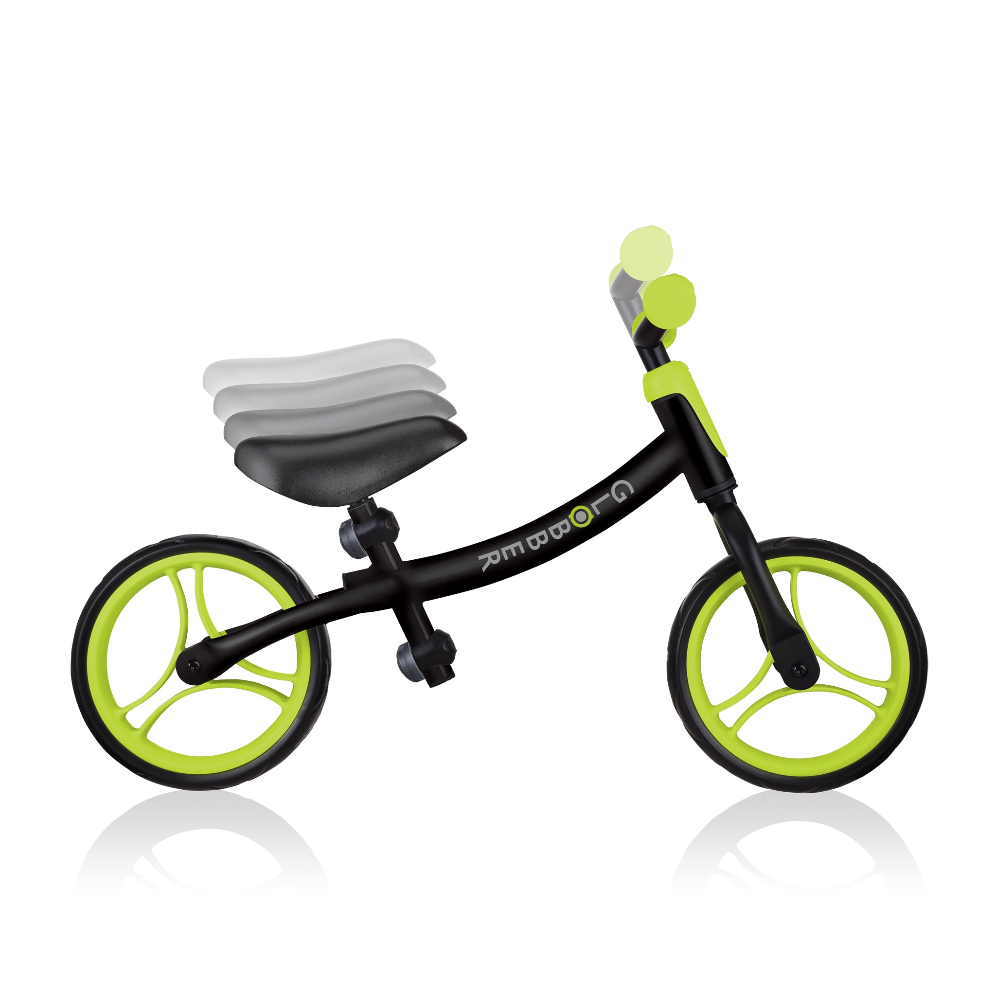 Globber Go Bike Balance Bike - Black / Lime Green (2 - 5Y) (Online Exclusive)