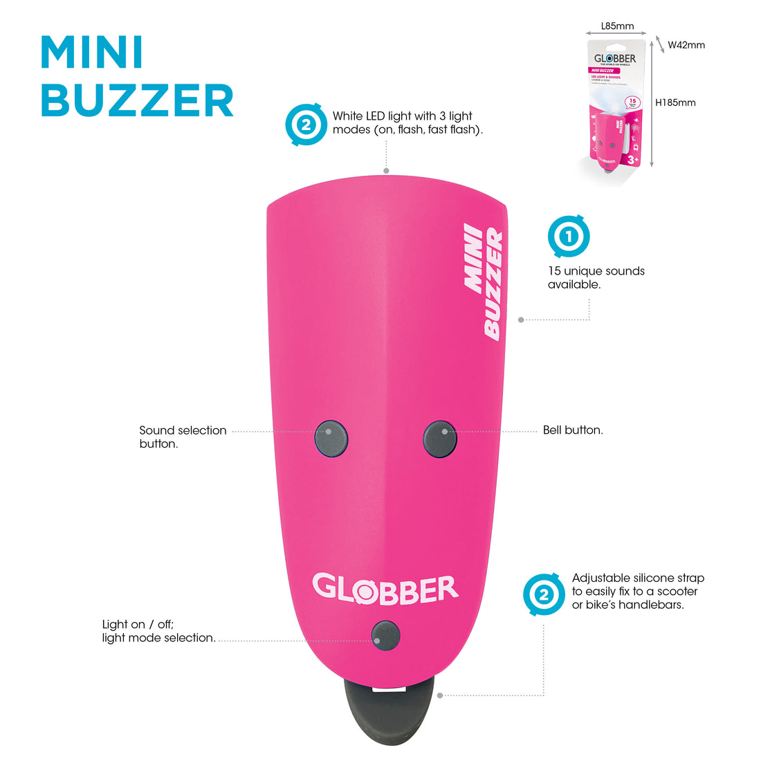 Globber Mini Buzzer - Black