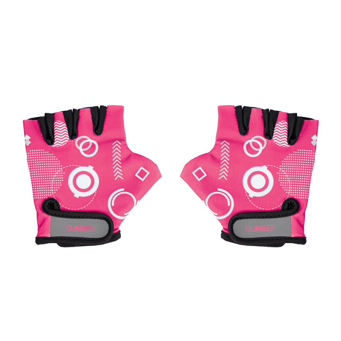 Globber Toddler Gloves - Fuchsia Shapes