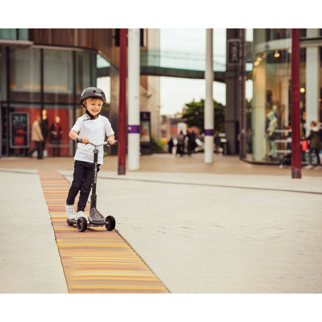 Globber Ultimum Lights Foldable Scooter - Sky Blue (5Y+)