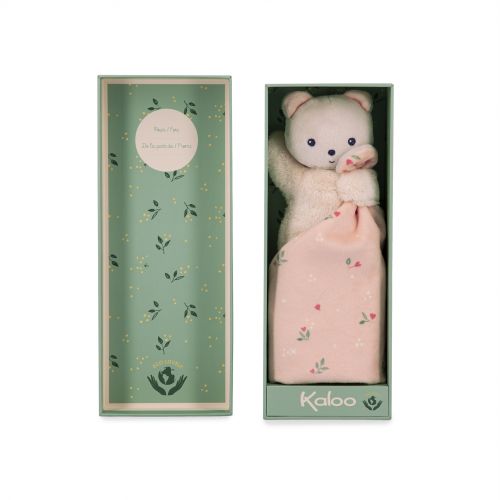 Kaloo Doudou BEAR CARRÉ DOUCEUR LEAVES OF LOVE