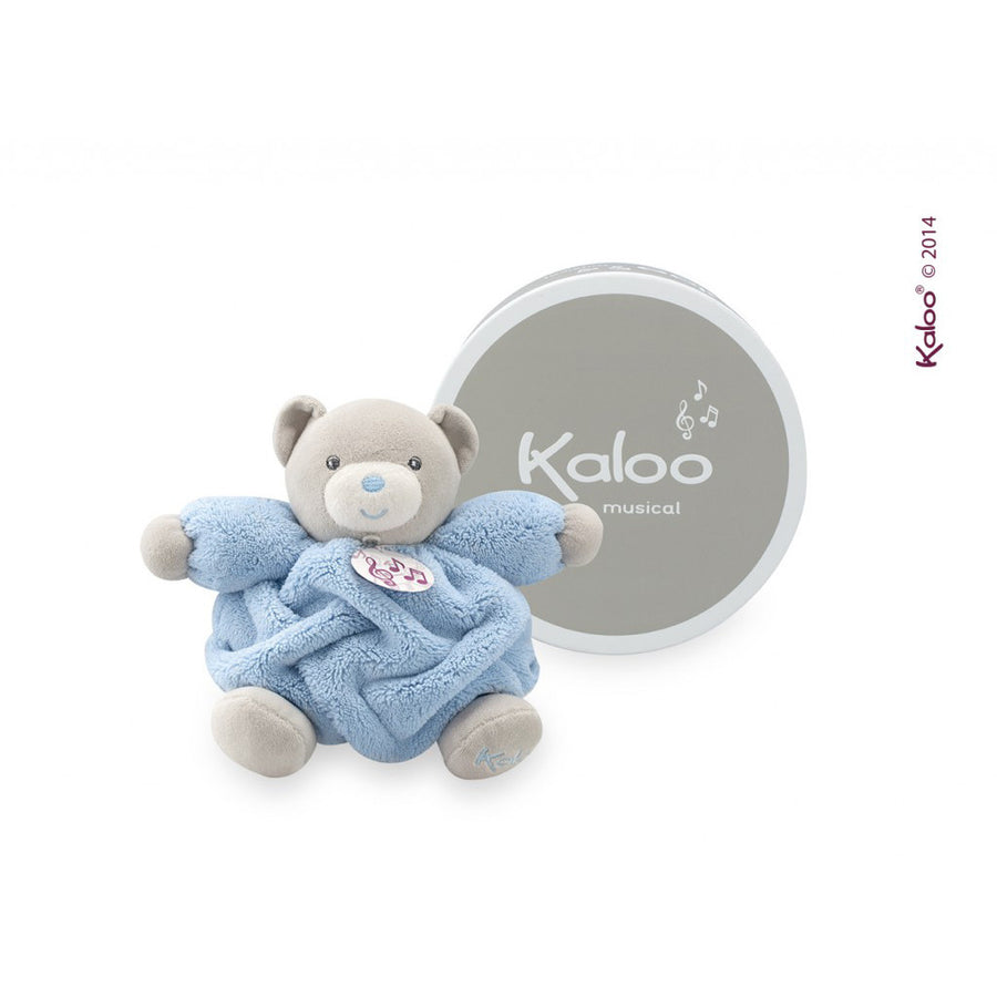 Kaloo Plume Blue Chubby Bear Musical Pull