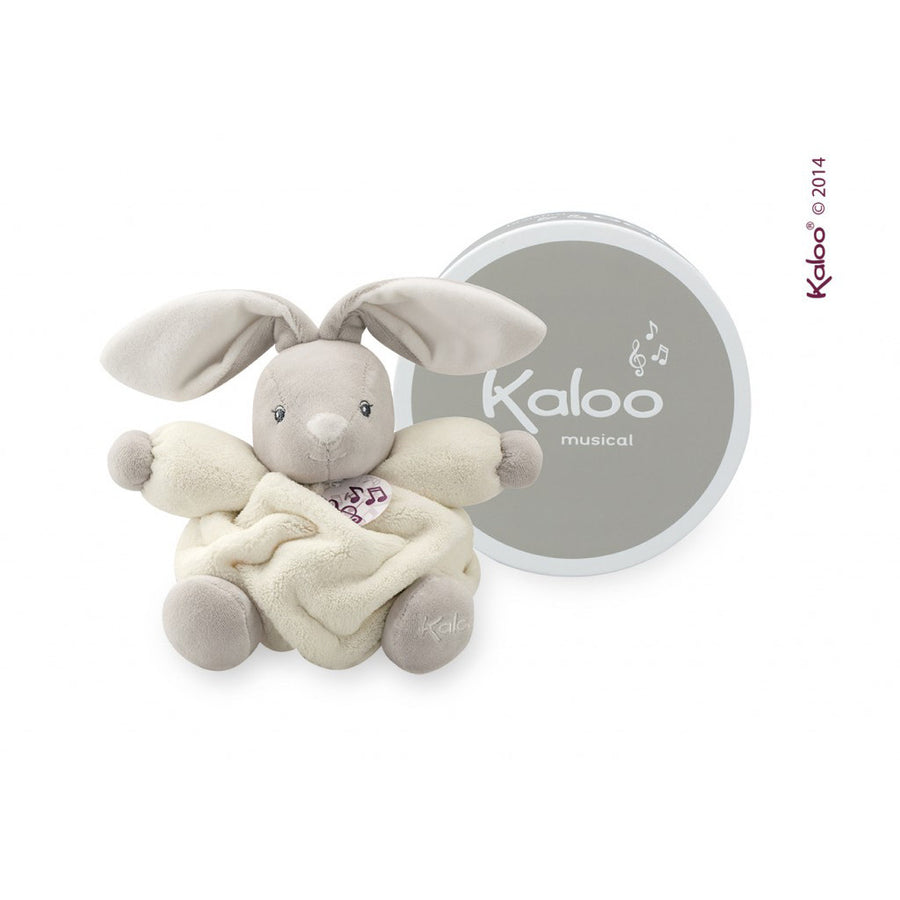 Kaloo Plume Cream Chubby Rabbit Musical Pull