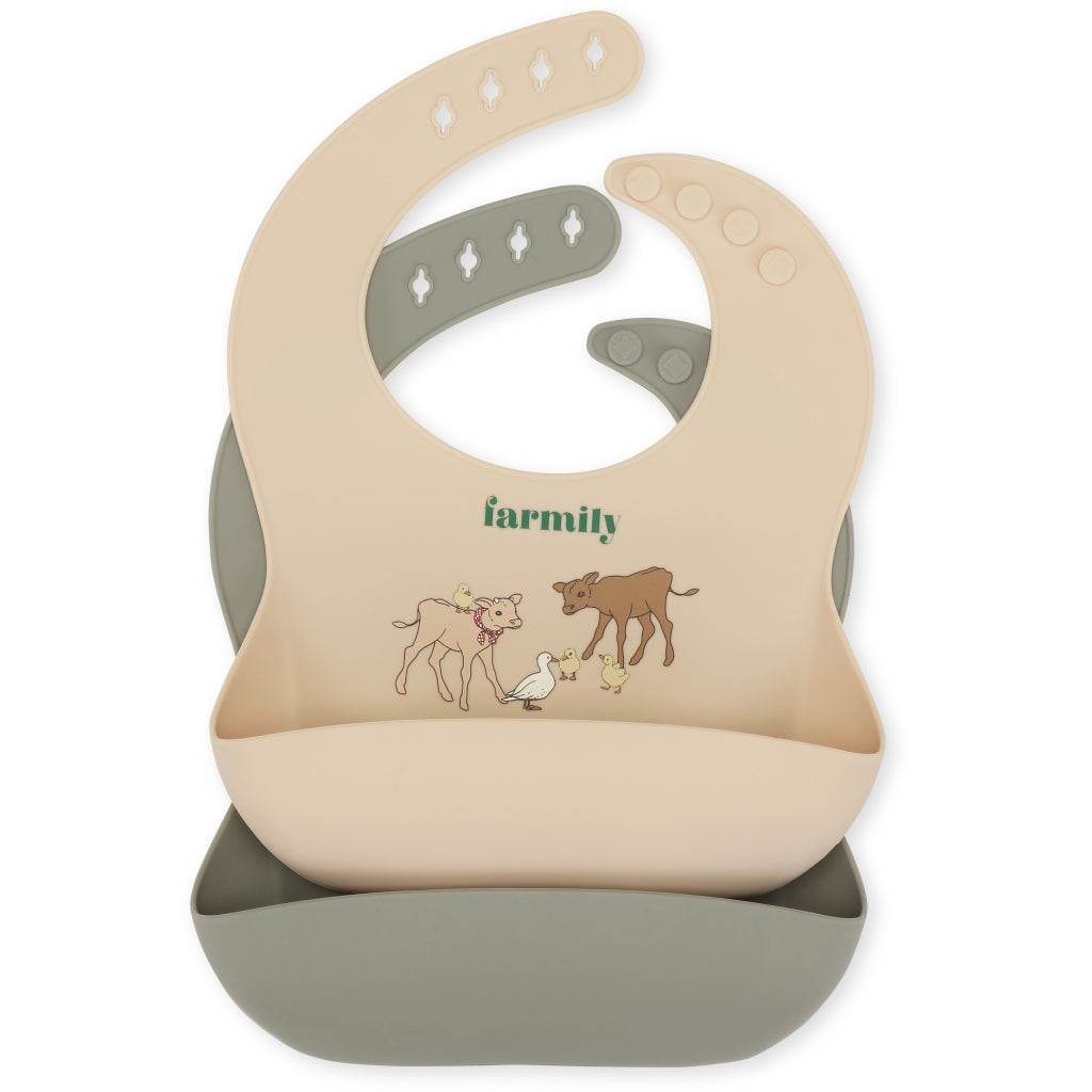 konges-sløjd-2-pack-silicone-bib-farm-kong-w22ks3544-farm-