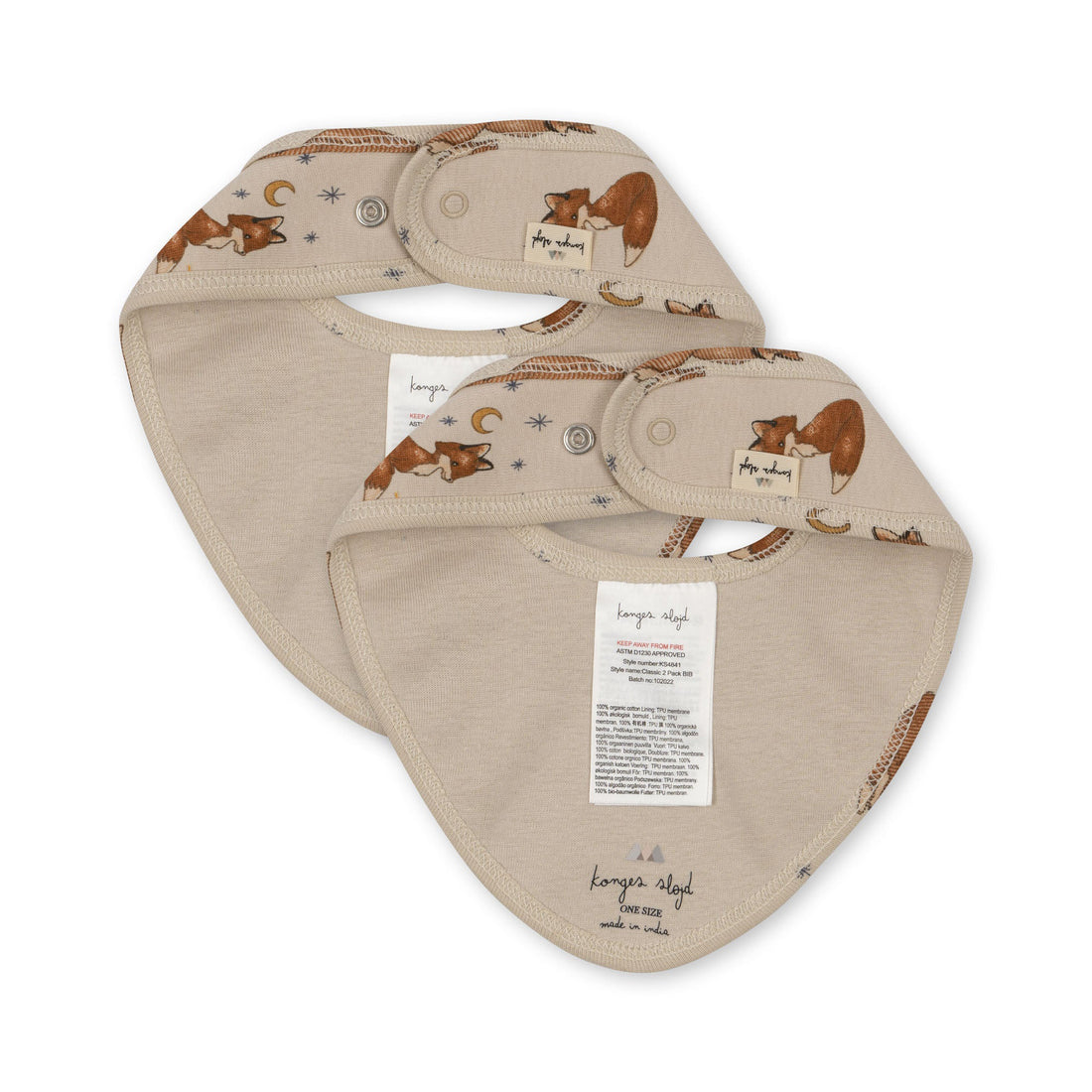konges-slojd-classic-2-pack-bib-foxie-kong-ss23ks4841-fox-