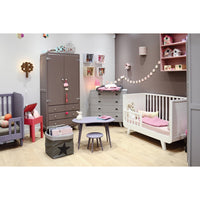 Laurette Commode Toi and Moi Drawer Grey