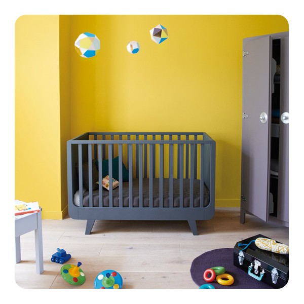 Laurette Lit Joli Môme Crib 60x120cm Grey (Pre-Order; Est. Delivery in 3-4 Months)