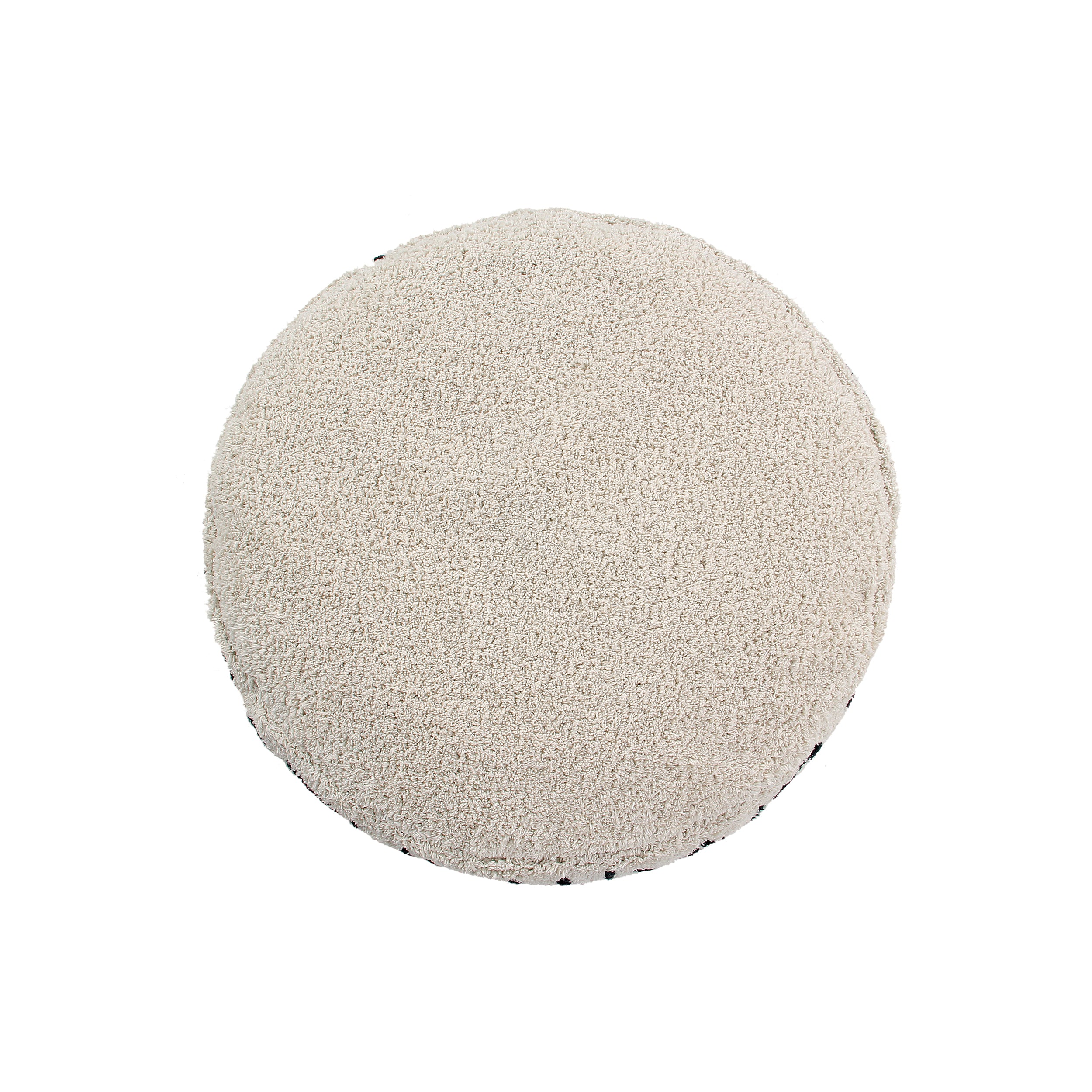 Lorena Canals ABC Natural Black Machine Washable Pouffe