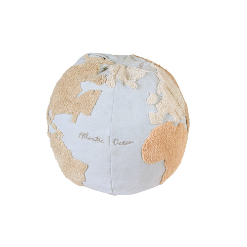 Lorena Canals Back To School World Map Machine Washable Pouffe (Pre-Order; Est. Delivery in 4-8 Weeks)