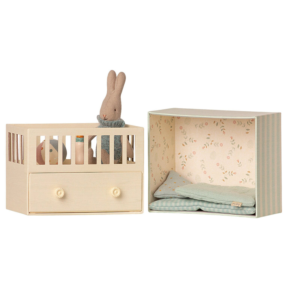 Maileg Baby Room W. Micro Rabbit