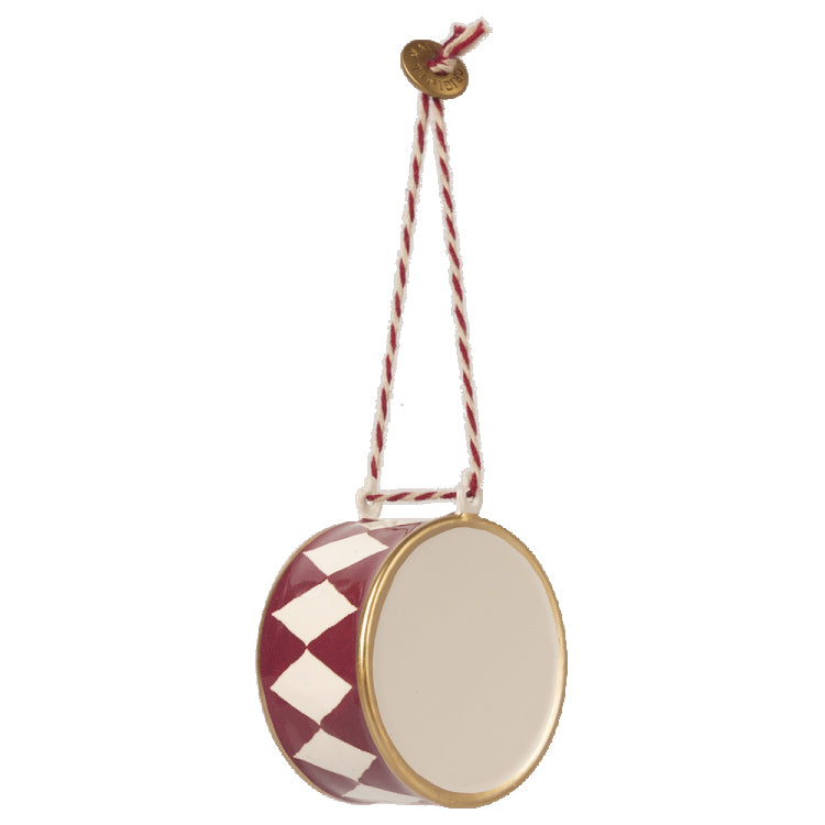 Maileg Metal Ornament, Large Drum Red