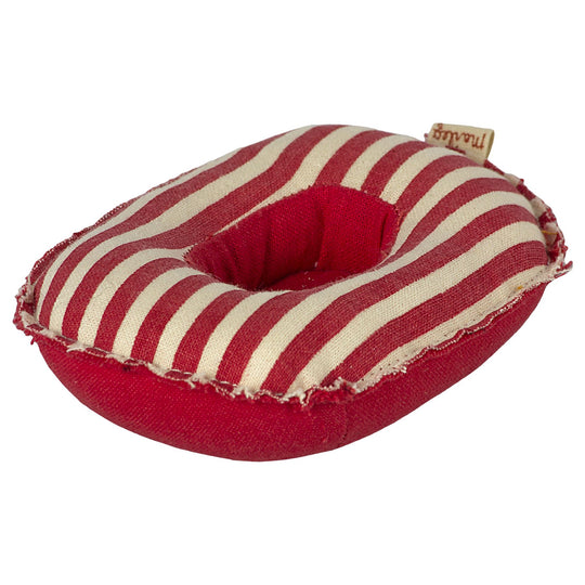 Maileg Rubber Boat, Small Mouse - Red Stripe