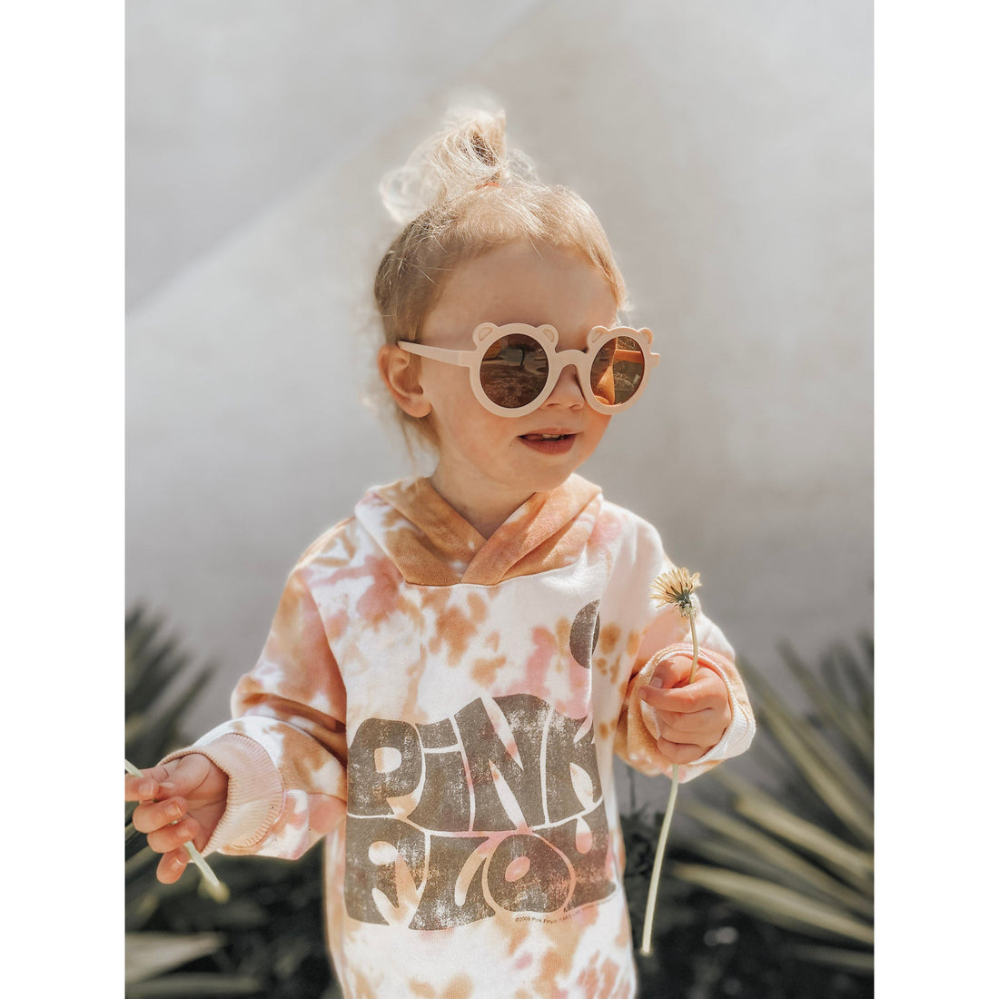 my little sunnies round bear sunglasses soft pink matte myls-roundbear-sp-4