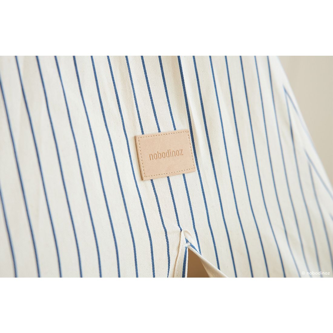 nobodinoz Arizona Tipi Blue Thin Stripes/Natural