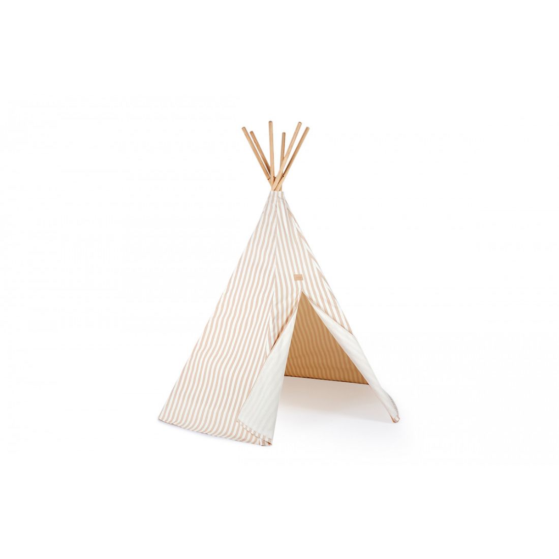 nobodinoz Arizona Tipi Taupe Stripes/Natural