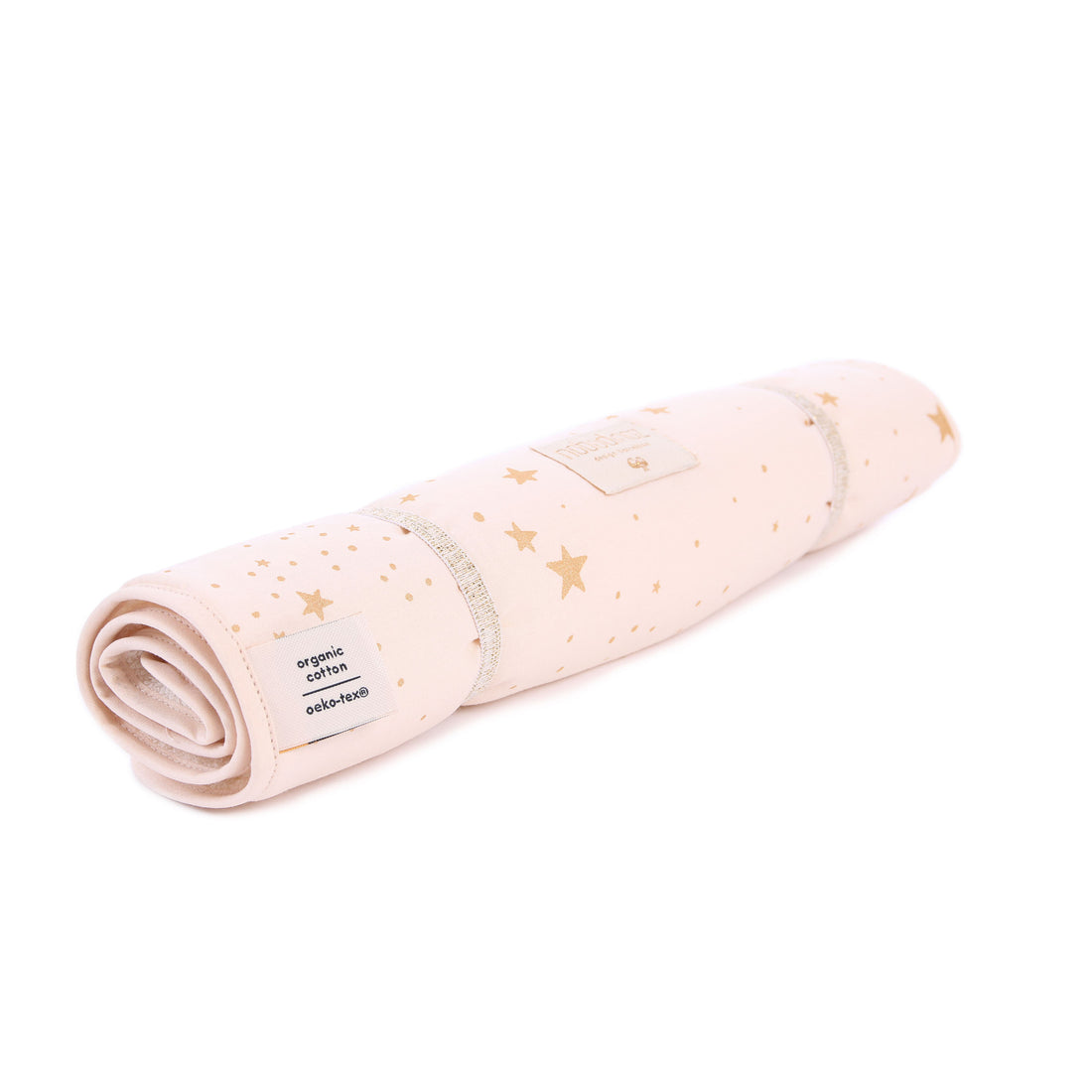 nobodinoz Changing Pad Nomad Gold Stella/ Dream Pink