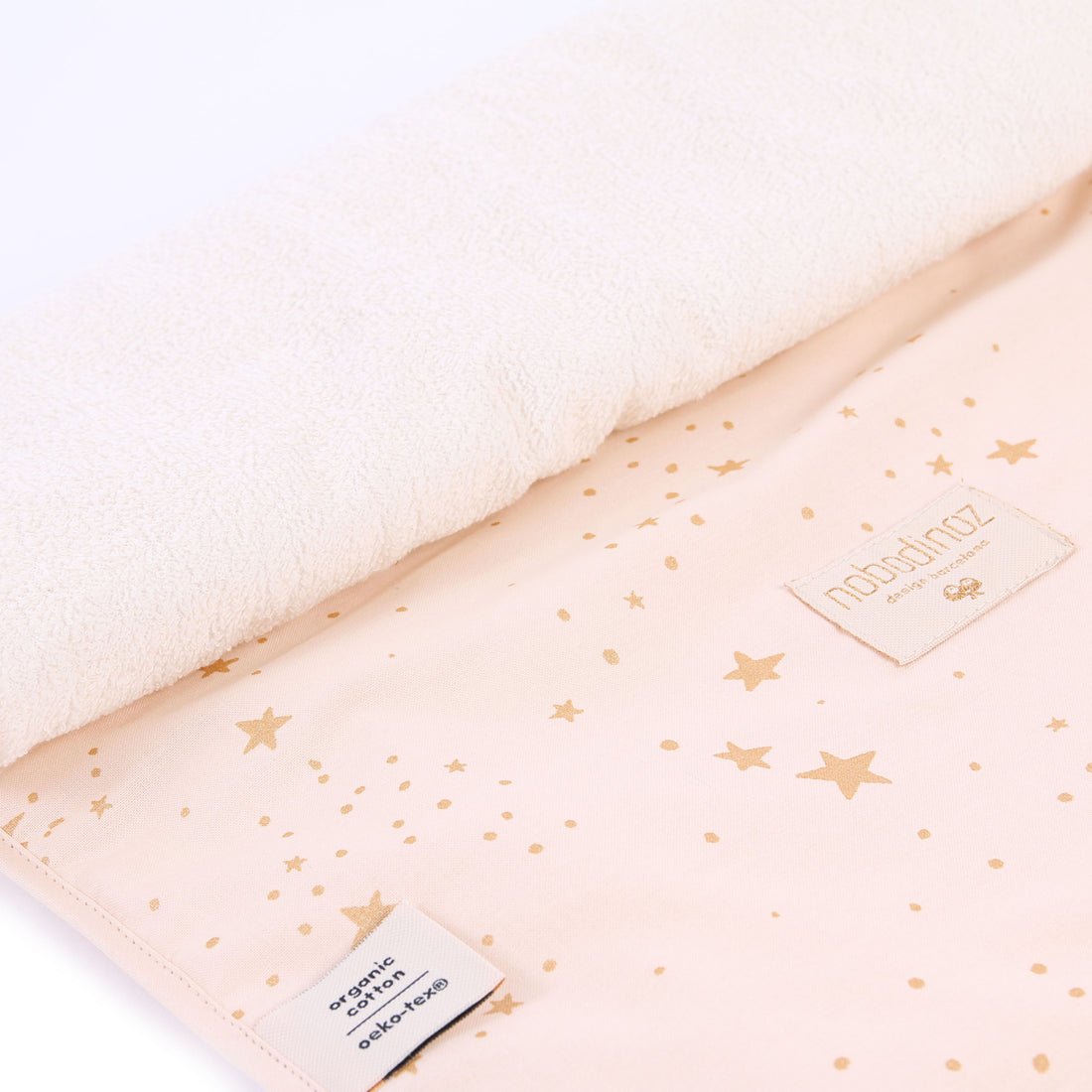 nobodinoz Changing Pad Nomad Gold Stella/ Dream Pink