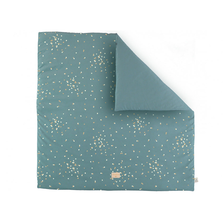 nobodinoz Colorado Square Playmat Gold Confetti/Magic Green
