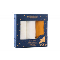 nobodinoz Swaddle Box Baby Love 3U Pack New Yellow