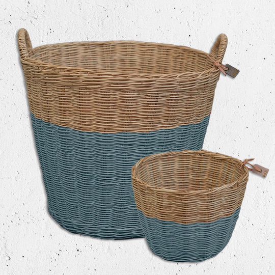 Numero 74 Basket Rattan Ice Blue