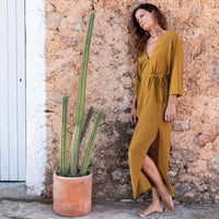 Numero 74 Organic Cotton Aya Djellaba Teal Blue