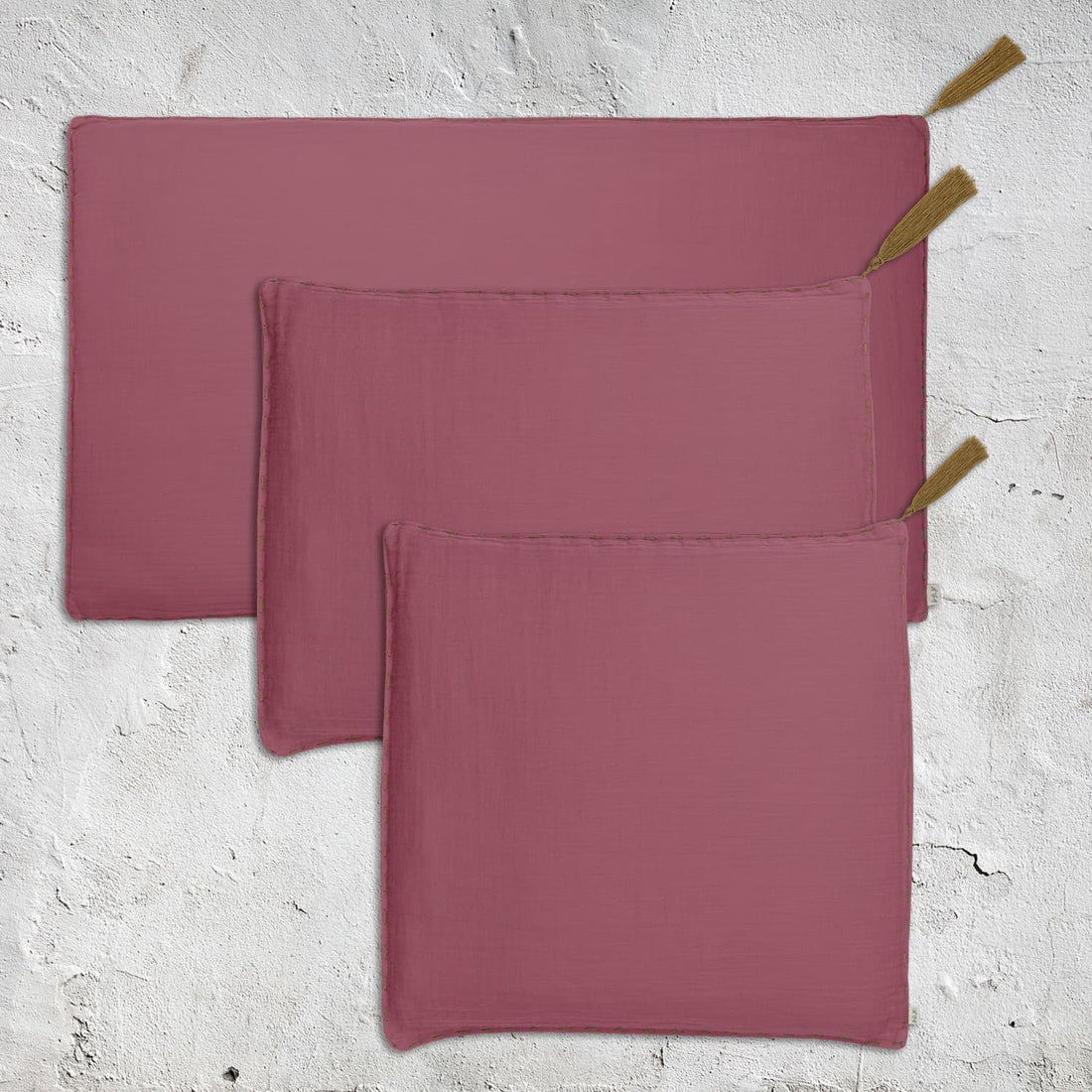 Numero 74 Organic Cotton Cushion Cover Plain Baobab Rose