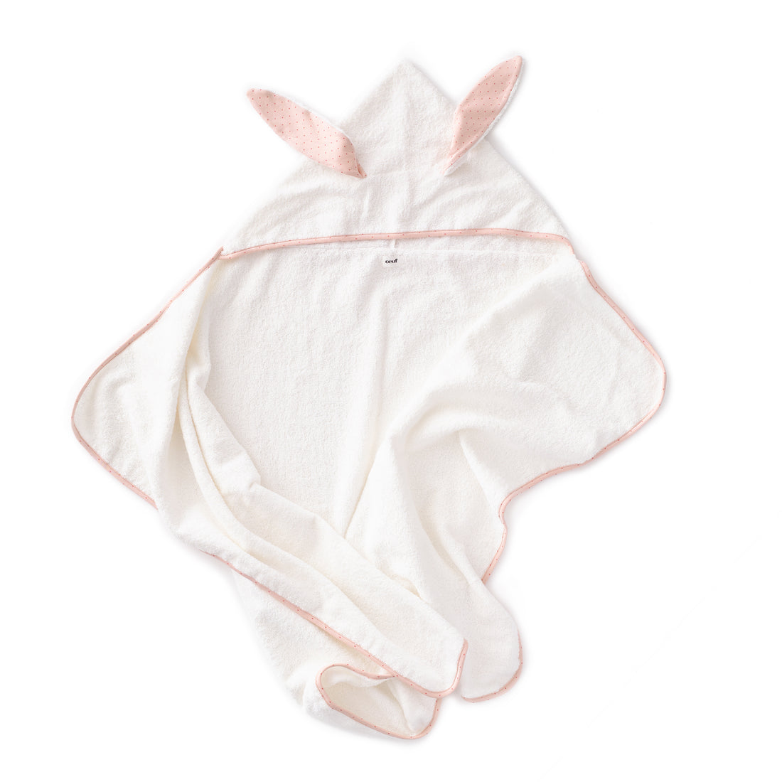 oeuf-baby-hooded-towel-light-pink-rust-dots-01