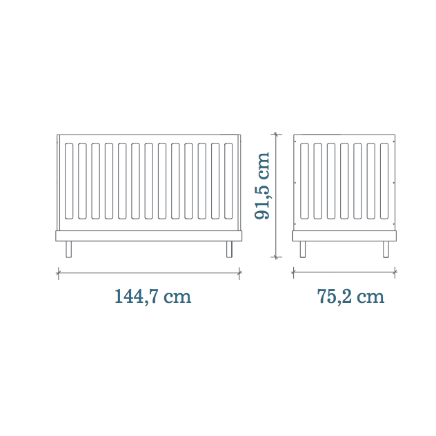 Oeuf Classic Crib Birch (Pre-Order; Est. Delivery in 6-10 Weeks)
